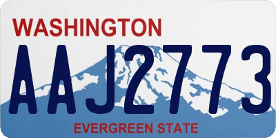 WA license plate AAJ2773