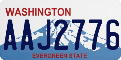 WA license plate AAJ2776