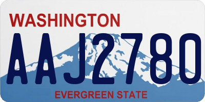 WA license plate AAJ2780