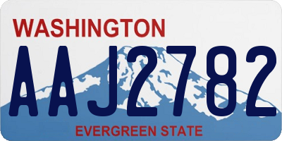 WA license plate AAJ2782