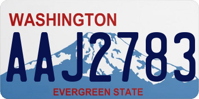 WA license plate AAJ2783