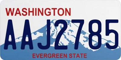 WA license plate AAJ2785