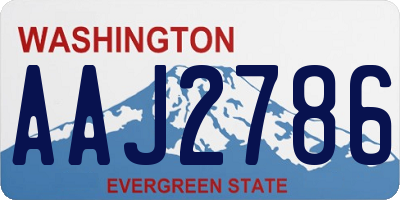 WA license plate AAJ2786