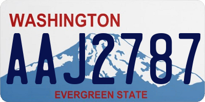 WA license plate AAJ2787