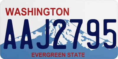 WA license plate AAJ2795