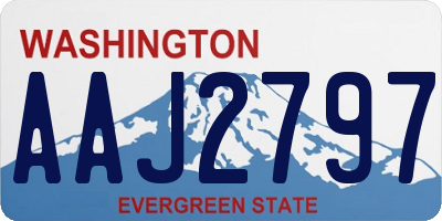 WA license plate AAJ2797