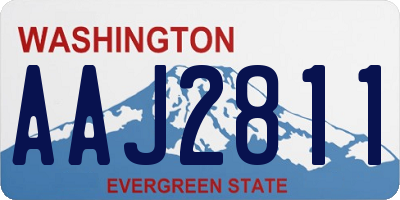 WA license plate AAJ2811