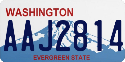 WA license plate AAJ2814