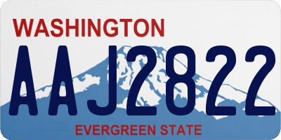 WA license plate AAJ2822