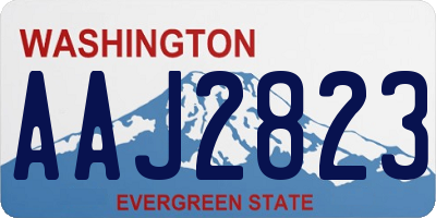 WA license plate AAJ2823