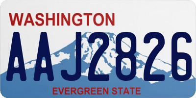 WA license plate AAJ2826