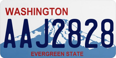 WA license plate AAJ2828