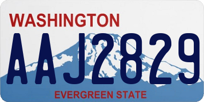 WA license plate AAJ2829