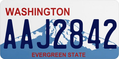 WA license plate AAJ2842