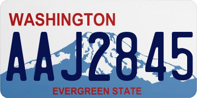 WA license plate AAJ2845