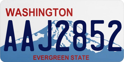 WA license plate AAJ2852