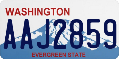 WA license plate AAJ2859