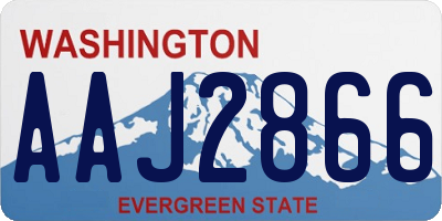 WA license plate AAJ2866