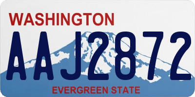 WA license plate AAJ2872