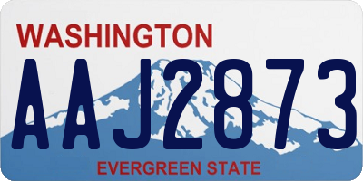 WA license plate AAJ2873