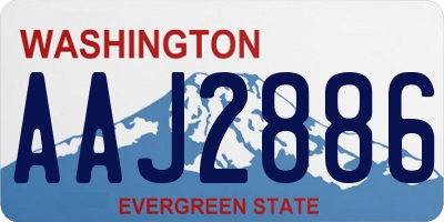 WA license plate AAJ2886