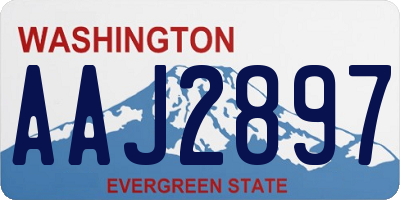 WA license plate AAJ2897