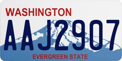 WA license plate AAJ2907
