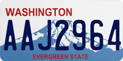 WA license plate AAJ2964