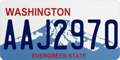 WA license plate AAJ2970