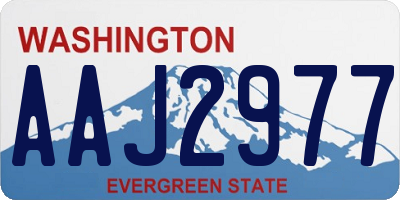 WA license plate AAJ2977