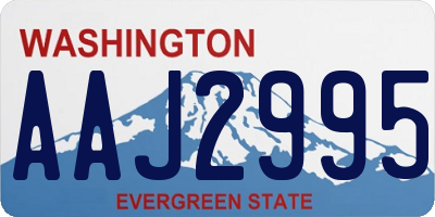 WA license plate AAJ2995