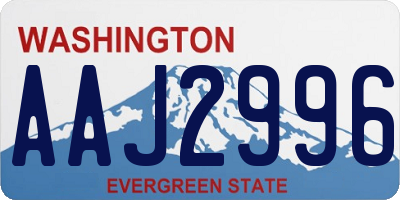 WA license plate AAJ2996
