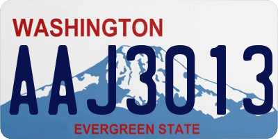 WA license plate AAJ3013