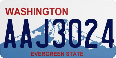 WA license plate AAJ3024