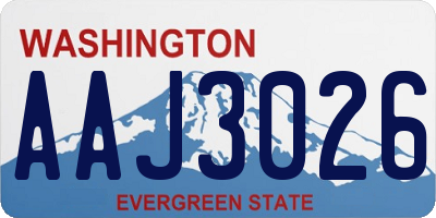 WA license plate AAJ3026