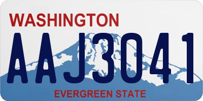 WA license plate AAJ3041