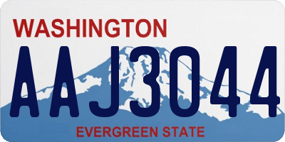 WA license plate AAJ3044