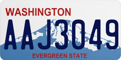 WA license plate AAJ3049