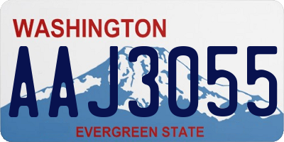 WA license plate AAJ3055