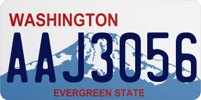 WA license plate AAJ3056