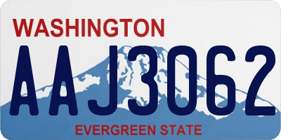 WA license plate AAJ3062