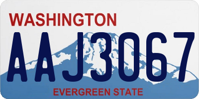 WA license plate AAJ3067