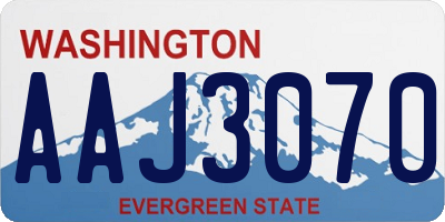 WA license plate AAJ3070