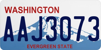 WA license plate AAJ3073