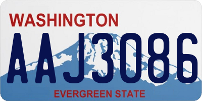 WA license plate AAJ3086