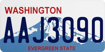 WA license plate AAJ3090