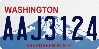 WA license plate AAJ3124