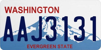 WA license plate AAJ3131