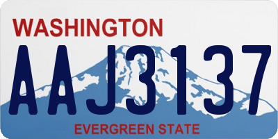 WA license plate AAJ3137