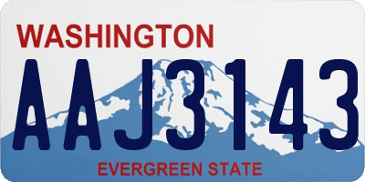 WA license plate AAJ3143